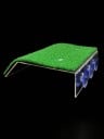 Ploșă pentru țestoase 12 x 10 x 5,2 cm cu iarbă artificială, decor acvatic cu ventuze, rampă de escaladă pentru reptile, platformă pentru țestoase 7