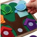 Plstená Montessori aktívna knižka Žirafa Busy book 20 x 20 cm Odnímateľné prvky na suchý zips Senzorická hračka pre deti 3 až 6 rokov 6