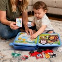 Plsténá Montessori atividade livro Fazenda Busy book 20 x 20 x 7 cm Com fantoches de dedo e cartões Brinquedo sensorial para crianças de 3 a 6 anos 2