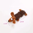 Pluche hondenspeelgoed 27 x 11 cm dierenvorm met piepje Duurzaam interactief bijtspeelgoed voor kleine honden 2