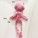 Pluche speelgoed voor honden in de vorm van een roze octopus 32 x 9 cm 2
