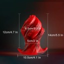 Plug anal con forma de puño de pulpo cerrado, talla M, fabricado en silicona suave para experiencias de fisting intensas, fácil mantenimiento y embalaje discreto. 2