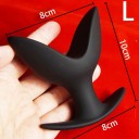 Plug anal de silicona talla L en forma de pico abierto con asa de anclaje, diseño ergonómico, material suave y flexible, embalaje discreto. 6