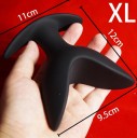 Plug anal de silicona tamaño XL en forma de pico abierto con asa de anclaje, diseño ergonómico, material suave y flexible, embalaje discreto. 6