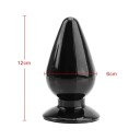 Plug anal em silicone 6 x 12 cm forma ergonómica superfície lisa material flexível fácil manutenção embalagem discreta 6