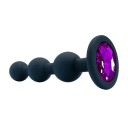 Plug anal en silicone en forme de trois perles avec finition colorée pour stimulation sensuelle et effet esthétique, longueur 11 cm, emballage discret 6