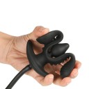 Plug anal inflável de silicone para estimulação intensa e massagem da próstata fácil de manusear regulação de tamanho embalagem discreta 3