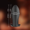 Plug anal largo de silicone tamanho XXL para prazer intenso, embalagem discreta e fácil manutenção garantem máximo conforto e privacidade. 2