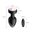 Plug anal vibrador de silicona con retroiluminación LED, control remoto, 10 modos de vibración, cambio de color, resistente al agua, embalaje 4