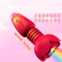 Plug anal vibrador de silicona en forma de cohete con control remoto, parte móvil y reacción a sonidos ambientales. Embalaje discreto. 3