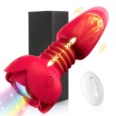 Plug anal vibrant din silicon în formă de rachetă cu telecomandă, parte mobilă și reacție la sunetele din jur Ambalaj discret 5