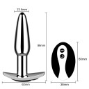 Plug anal vibrant metalic de 10 cm cu 10 moduri de vibrație, încărcare magnetică prin USB și prindere largă pentru utilizare în siguranță, ambalaj discret 2