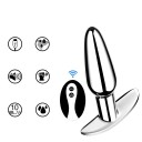 Plug anal vibrant metalic de 10 cm cu 10 moduri de vibrație, încărcare magnetică prin USB și prindere largă pentru utilizare în siguranță, ambalaj discret 3