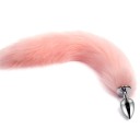 Plug anale in metallo con coda di volpe XXS 1,8 x 5 cm lunghezza della coda 40 cm per principianti assoluti superficie liscia confezione discreta 6