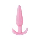 Plug anale in silicone con maniglia curvata per una facile manipolazione e confezione discreta per comfort e privacy 5