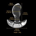 Plug anale trasparente in gomma taglia M con allargamento confezione discreta design flessibile facile manutenzione comfort d'uso 2