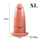 Plug analógico de plástico tamanho XL com superfície lisa para estimulação sensorial e fácil inserção em embalagem discreta para máxima 5