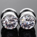 Plug de aço com strass 18