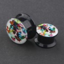 Plug med print af kranium og sommerfugle 2