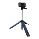 Plująca selfie tyczka ze statywem TELESIN do kamer akcji GoPro DJI Insta360 Wodoodporna do 30 m Teleskopowa 22 do 61 cm Czarny-pomarańczowy 2