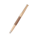 Pluma de relleno Hongdian retro punta 0,7–0,8 mm longitud 13,7 cm diámetro 12 mm pluma de tinta para escribir caligrafía marrón-beige escuela oficina 1