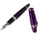 Pluma estilográfica de diseño clásico con ribete metálico 14,7 x 1,7 cm punta 0,5 mm pluma caligráfica para escribir y firmar 10