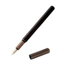 Pluma estilográfica retro 0,5 mm de madera con acabado en bronce para caligrafía, escritura, pluma de tinta para uso de oficina 4