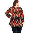 Plus size dame t-shirt med lange ærmer 2