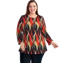 Plus size dame t-shirt med lange ærmer 3