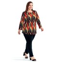 Plus size dame t-shirt med lange ærmer 4