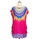 Plus size dame t-shirt med print 11