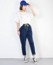 Plus size damejeans med elastisk talje 6
