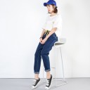 Plus size damejeans med elastisk talje 2