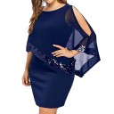 Plus size kjole med pailletter 4