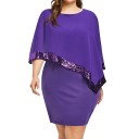 Plus size kjole med pailletter 1