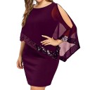 Plus size kjole med pailletter 2
