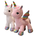 Plüsch-Einhorn 40 cm Weicher Plüsch aus Baumwolle und PP-Baumwolle Niedliche Dekoration für das Kinderzimmer Kuscheliges Spielzeug für Kinder und Erwachsene 1