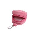 Plüsch-Kosmetiktasche, 8,5 x 8,5 cm, tragbar, bestickte Münzbörse, zum Aufhängen, Lippenstift- und Ausweistasche, Reiseumschlag aus Polyester 2