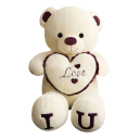Plüschbär 100 cm mit dem Motiv I Love You Großer weicher Bär aus Baumwolle und PP-Baumwolle Romantisches Geschenk und Dekoration 4