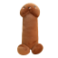 Plüschpenis 30 cm Brauner Plüschpenis mit Gesicht 5