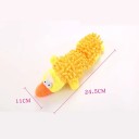 Plüschspielzeug für Hunde mit Quietscher in Form einer gelben Ente 24,5 x 11 cm strapazierfähiges Kau- und Reinigungs-Spielzeug aus weichem Material 2
