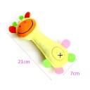 Plüschspielzeug für Hunde mit Quietscher in Form einer gelben Giraffe 21 x 7 cm strapazierfähiges Kau- und Reinigungs-Spielzeug aus weichem Material 2