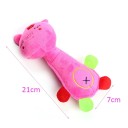 Plüschspielzeug für Hunde mit Quietscher in Form eines rosa Schweins 21 x 7 cm strapazierfähiges Kauspielzeug und Reinigungswerkzeug aus weichem Material 2