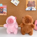Plush Capybara Keyring with Moving Tail Cute Soft Keychain or Backpack Decoration for Animal Lovers 4