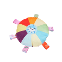 Plush Flying Disc for Dogs 16 cm Colourful Shark Design with Squeaker Bite Resistant Interactive Toy 1