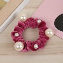 Plush Hair Tie with Pearls 5
