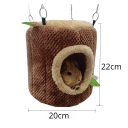 Plush Hanging Bed for Small Animals 20 x 22 cm Soft Cage Bed for Hamsters Guinea Pigs Chinchillas Ferrets and Small Rodents 2
