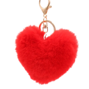 Plush Heart Keyring Soft Plush Keychain Decorative Bag Charm Romantic Gift for Women 12
