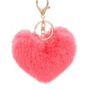 Plush Heart Keyring Soft Plush Keychain Decorative Bag Charm Romantic Gift for Women 3