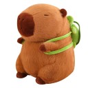 Plush Toy Capybara with Detachable Turtle-Shaped Backpack Sitting Capybara Plush Toy Stuffed Animal for Children Cute Animal Decoration 33 cm 1